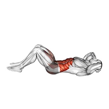 Air twisting crunch - Exclusive get you ultimate Strength for Obliques from X health blend   Animated Exercise  Library
