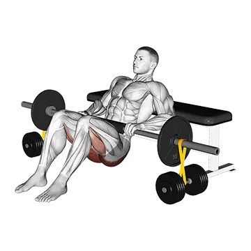Barbell Hip Thrust with Resistance Band