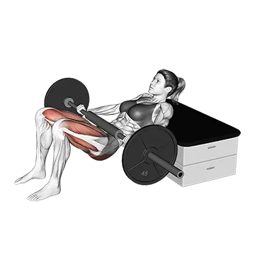 Barbell Kneeling Assisted Glute Bridge