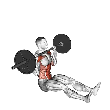 Barbell Z Press - Exclusive get you ultimate Strength for Deltoids from X health blend   Animated Exercise  Library