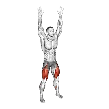 Bodyweight Overhead Squat - Exclusive get you ultimate Strength for Quadriceps from X health blend   Animated Exercise  Library