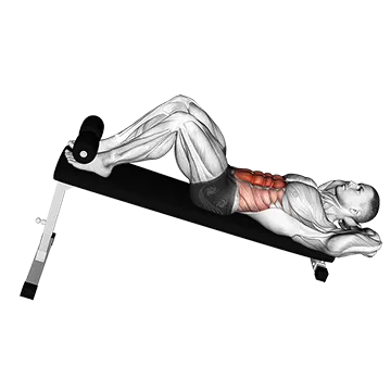 Decline Crunch - Exclusive get you ultimate Strength for Rectus Abdominis from X health blend   Animated Exercise  Library