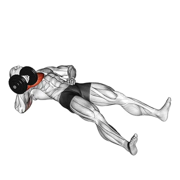 Dumbbell Alternating Floor Press - Exclusive get you ultimate Strength for Pectoralis from X health blend   Animated Exercise  Library