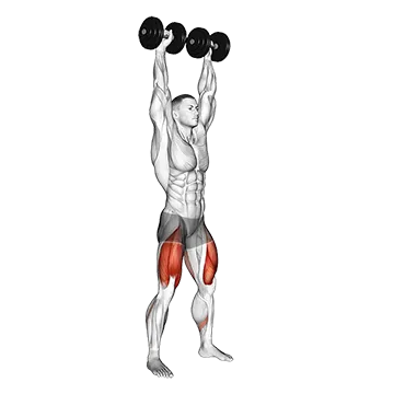 Dumbbell Overhead Squat (1) - Exclusive get you ultimate Strength for Quadriceps