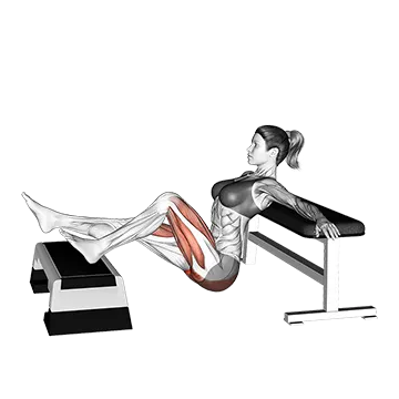 Elevated Single Leg Hip Thrust - Exclusive get you ultimate Strength for Gluteus Maximus from X health blend   Animated Exercise  Library
