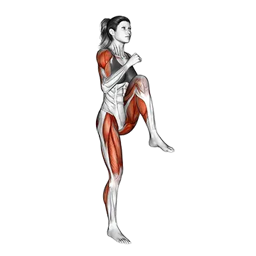 High Knees Butt Kicks - Exclusive get you ultimate Cardio for Quadriceps from X health blend   Animated Exercise  Library