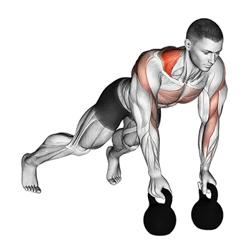 Kettlebell Alternating Renegade Row
