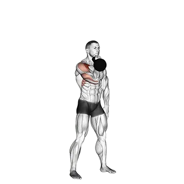 Kettlebell Arnold Press - Exclusive get you ultimate Strength for Deltoids from X health blend   Animated Exercise  Library