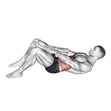 Knee Touch Crunch - Exclusive get you ultimate Strength for Rectus Abdominis from X health blend   Animated Exercise  Library