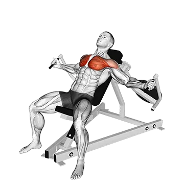Lever Incline Fly - Exclusive get you ultimate Strength for Pectoralis from X health blend   Animated Exercise  Library