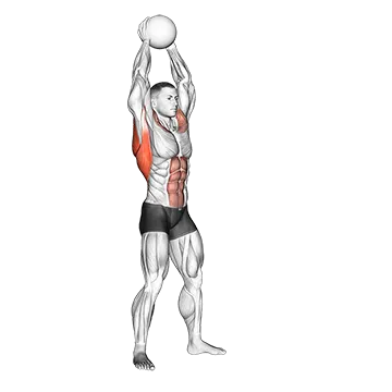 Medicine Ball Overhead Slam - Exclusive get you ultimate Strength for Shoulders from X health blend   Animated Exercise  Library
