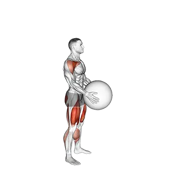 Medicine Ball Squat Jump - Exclusive get you ultimate Strength for Quadriceps from X health blend   Animated Exercise  Library