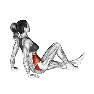 Pretzel Stretch - Exclusive get you ultimate Stretching for Obliques from X health blend   Animated Exercise  Library