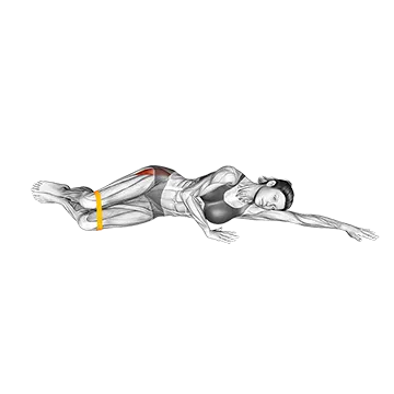 Resistance Band Clam - Exclusive get you ultimate Strength for Gluteus Medius from X health blend   Animated Exercise  Library