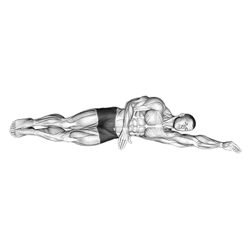 Side Lying Floor Stretch - Exclusive get you ultimate Stretching for Hip Flexors from X health blend   Animated Exercise  Library