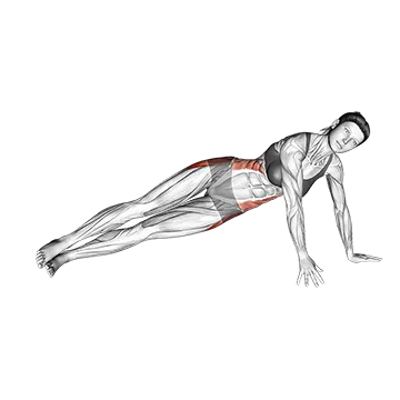 Side Plank Leg Raise - Exclusive get you ultimate Strength for Glutes from X health blend   Animated Exercise  Library