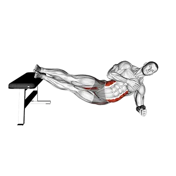 Side Plank Oblique Crunch - Exclusive get you ultimate Strength for Obliques from X health blend   Animated Exercise  Library