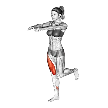 Skater Squat - Exclusive get you ultimate Strength for Quadriceps from X health blend   Animated Exercise  Library