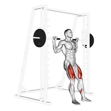 Smith Chair Squat - Exclusive get you ultimate Strength for Quadriceps from X health blend   Animated Exercise  Library