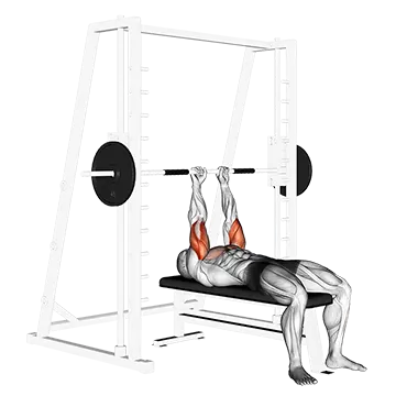 Smith Close Grip Bench Press - Exclusive get you ultimate Strength for Pectoralis from X health blend   Animated Exercise  Library