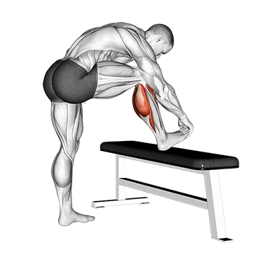 Standing Gastrocnemius Calf Stretch - Exclusive get you ultimate Stretching for Gastrocnemius from X health blend   Animated Exercise  Library