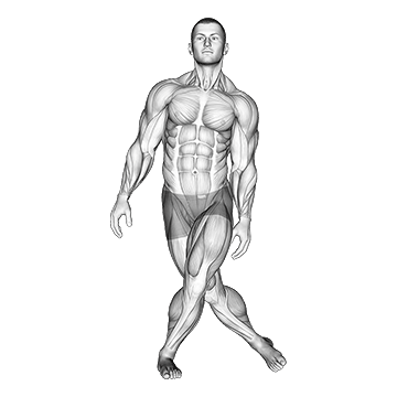 Standing Leg Cross Abductor Stretch - Exclusive get you ultimate Stretching for Hip Abductors from X health blend   Animated Exercise  Library