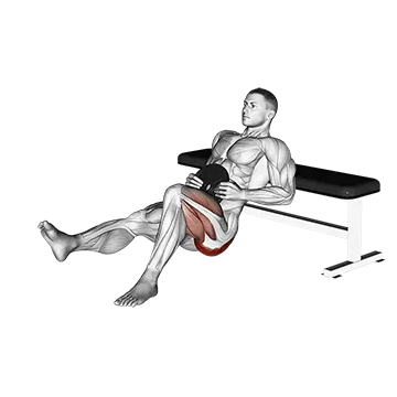 Weighted One Leg Hip Thrust - Exclusive get you ultimate Strength for Glutes from X health blend   Animated Exercise  Library