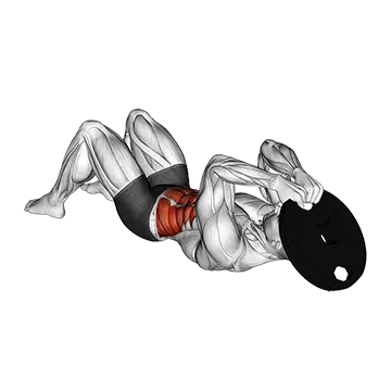 Weighted Side Crunch - Exclusive get you ultimate Strength for Obliques from X health blend   Animated Exercise  Library